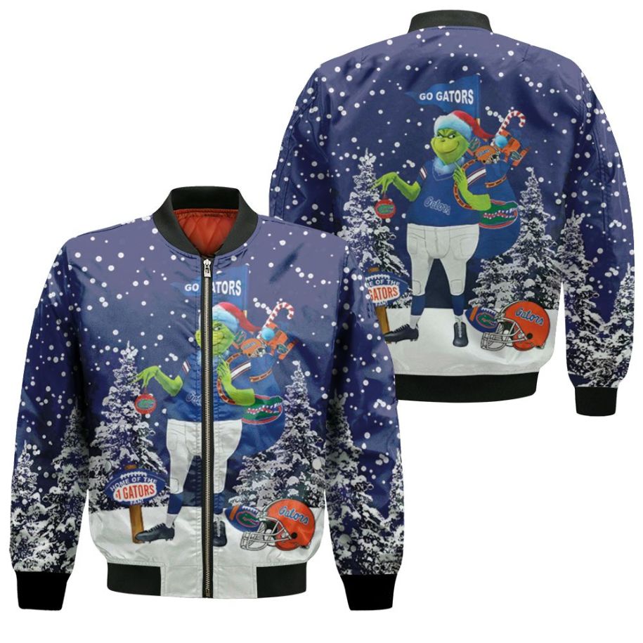Grinch Florida Gators Christmas 3d Jersey Bomber Jacket Grinch Florida Gators Christmas 3d Jersey Bomber Jacket
