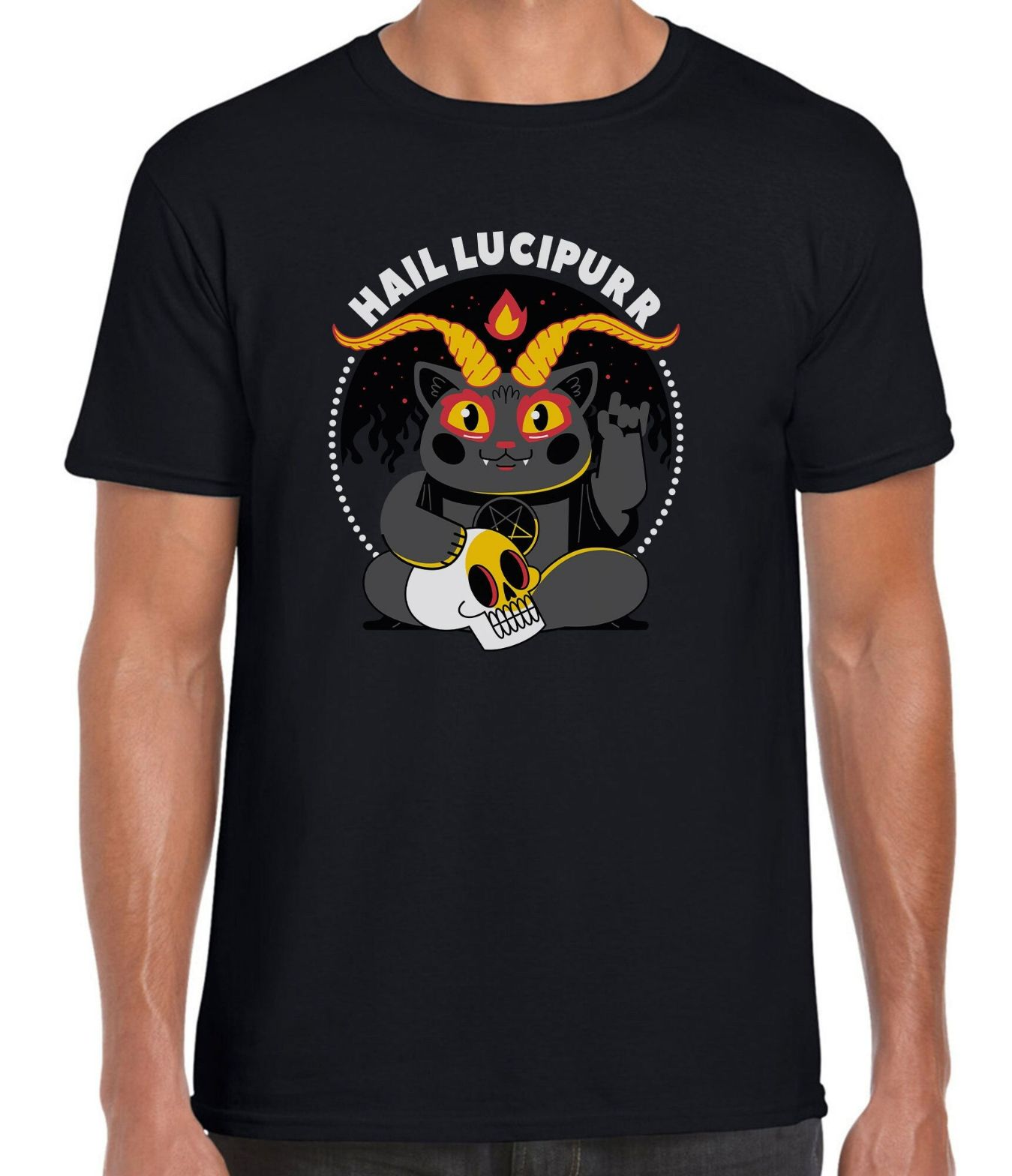 Hail Lucipurr Cat Unisex T-Shirt Hail Lucipurr Cat Unisex T-Shirt
