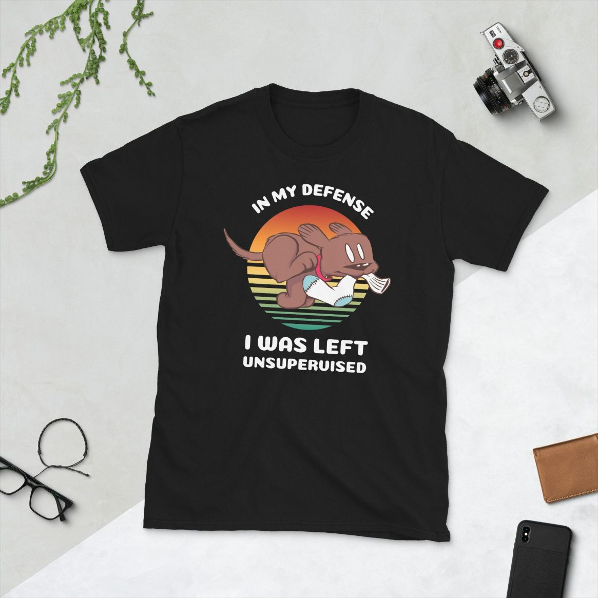 In My Defense I Was Left Unsupervised Chocolate Lab Unisex T-Shirt In My Defense I Was Left Unsupervised Chocolate Lab Unisex T-Shirt