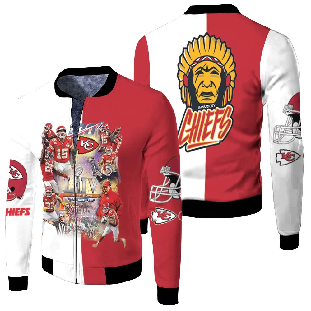 Kansas City Chiefs Super Bowl Liv Champion 2019 Greatest Football Team 3d Fleece Bomber Jacket Kansas City Chiefs Super Bowl Liv Champion 2019 Greatest Football Team 3d Fleece Bomber Jacket