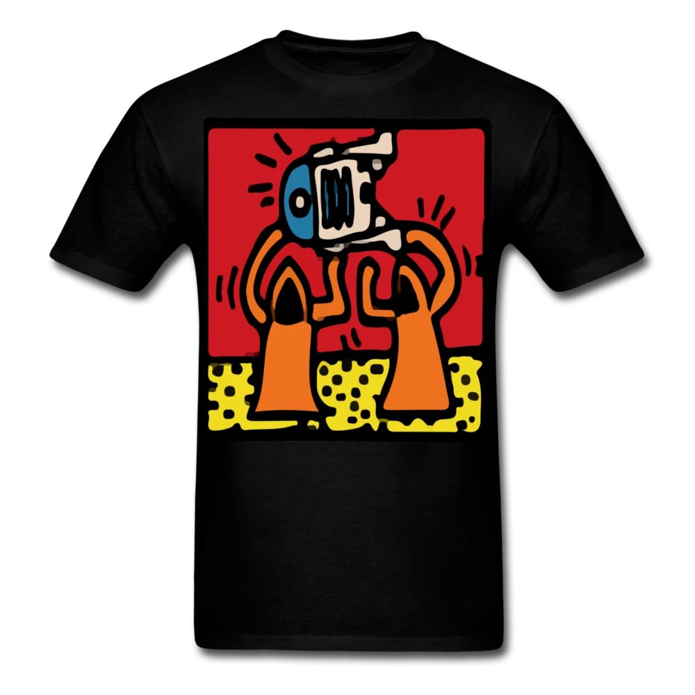 Keith Haring Pack De Fête Graphic Street Art T-Shirt Keith Haring Pack De Fête Graphic Street Art T-Shirt