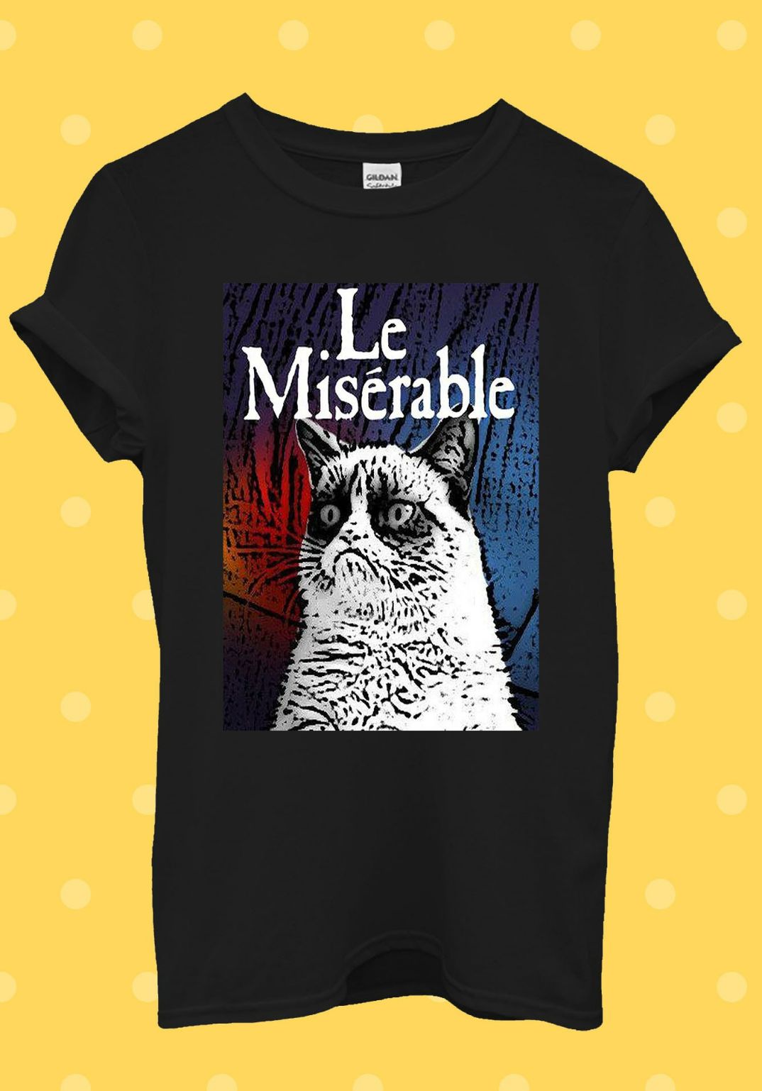Les Le Miserable Grumpy Cat Funny T-Shirt Les Le Miserable Grumpy Cat Funny T-Shirt