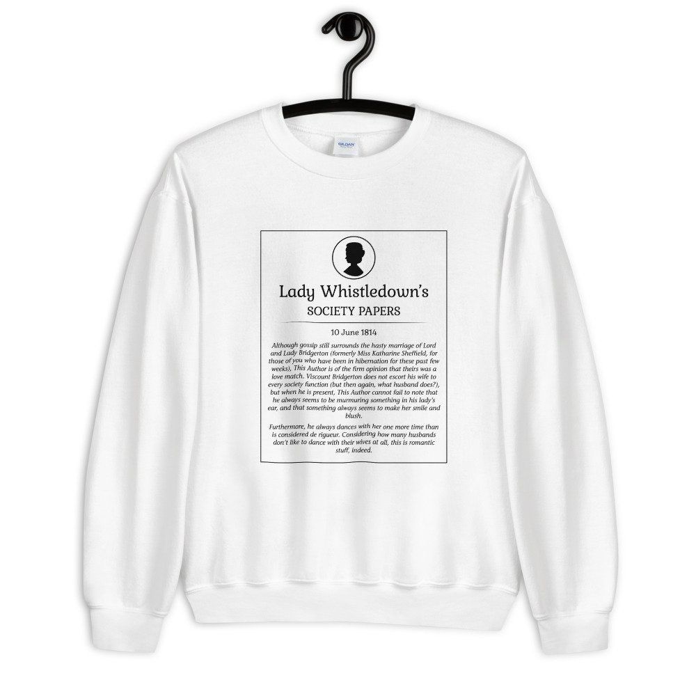 Lord And Lady Bridgerton In Whistledown Unisex Sweatshirt Lord And Lady Bridgerton In Whistledown Unisex Sweatshirt