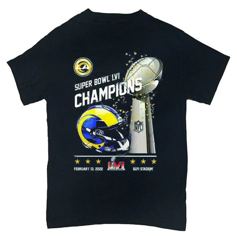 Los Angeles Rams Super Bowl LVI Champions 2022 T-Shirt Los Angeles Rams Super Bowl LVI Champions 2022 T-Shirt