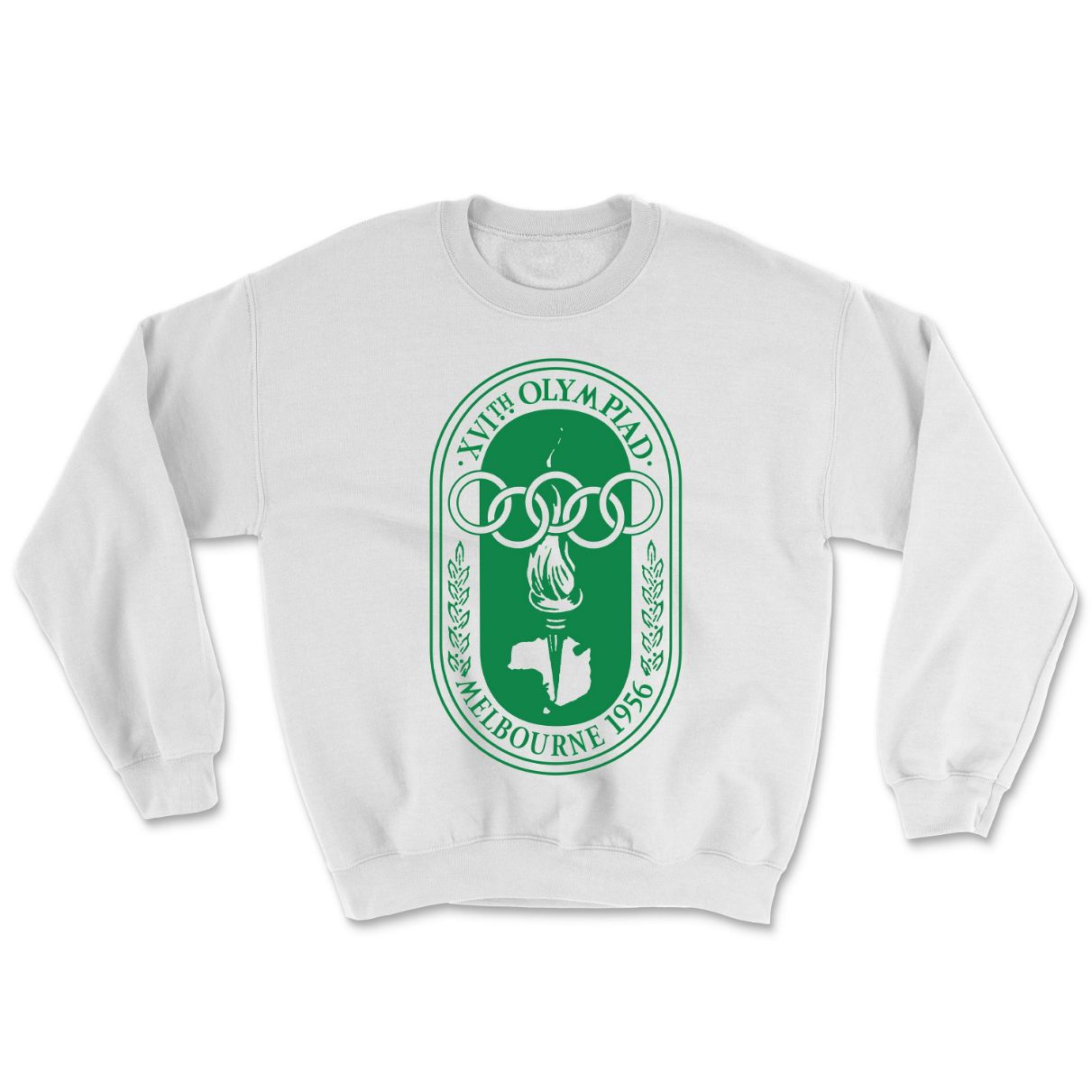 Melbourne 1956 Olympics Ringer Tee Crewneck Sweatshirt Melbourne 1956 Olympics Ringer Tee Crewneck Sweatshirt