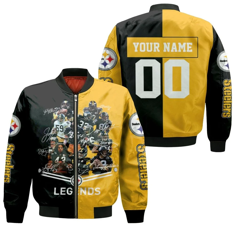 Pittsburgh Steelers Great Players Signature Legends 2020 Nfl Season Personalized Bomber Jacket Pittsburgh Steelers Great Players Signature Legends 2020 Nfl Season Personalized Bomber Jacket