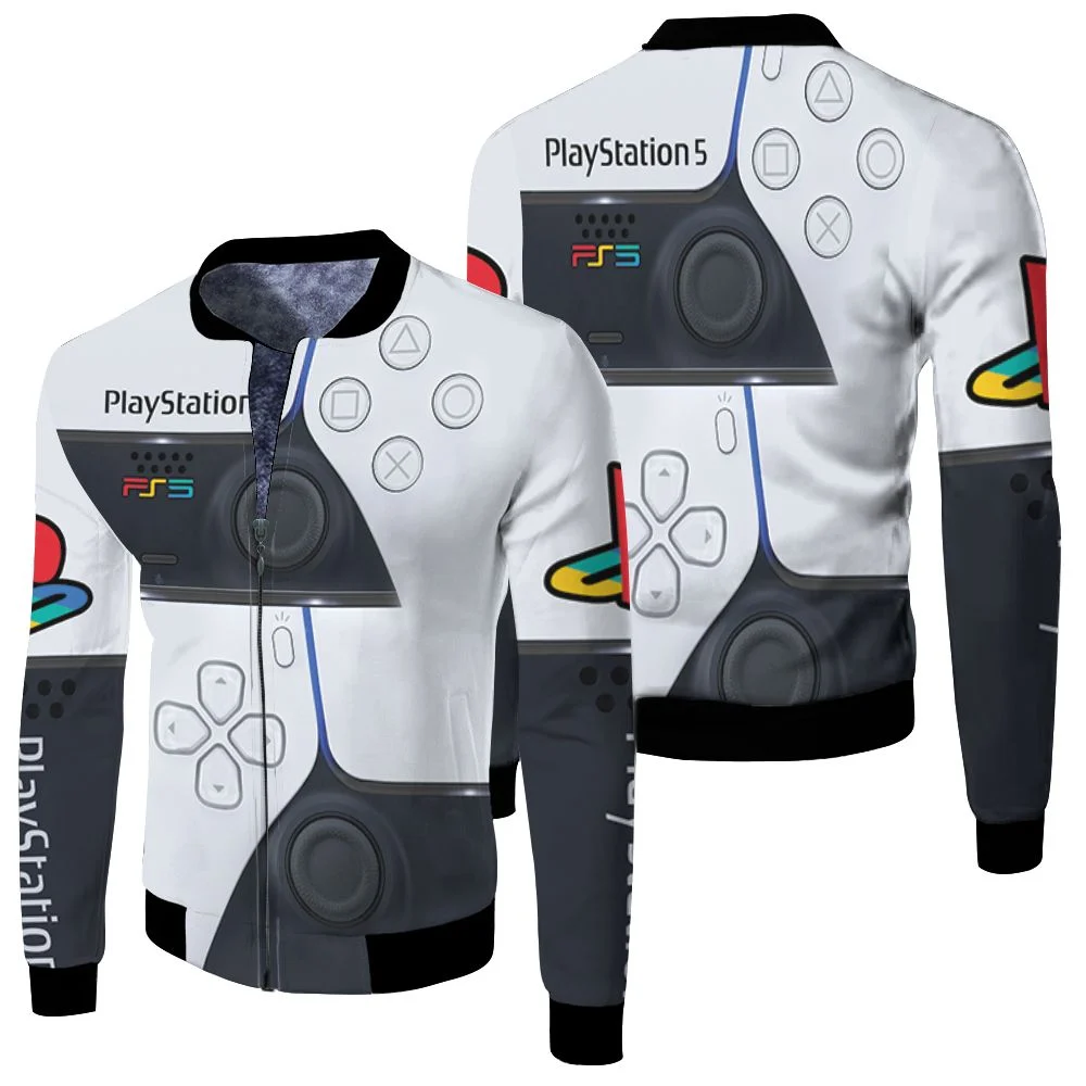 Playstation 5 Gaming Controller Design Pattern For Gamer 3d Fleece Bomber Jacket Playstation 5 Gaming Controller Design Pattern For Gamer 3d Fleece Bomber Jacket