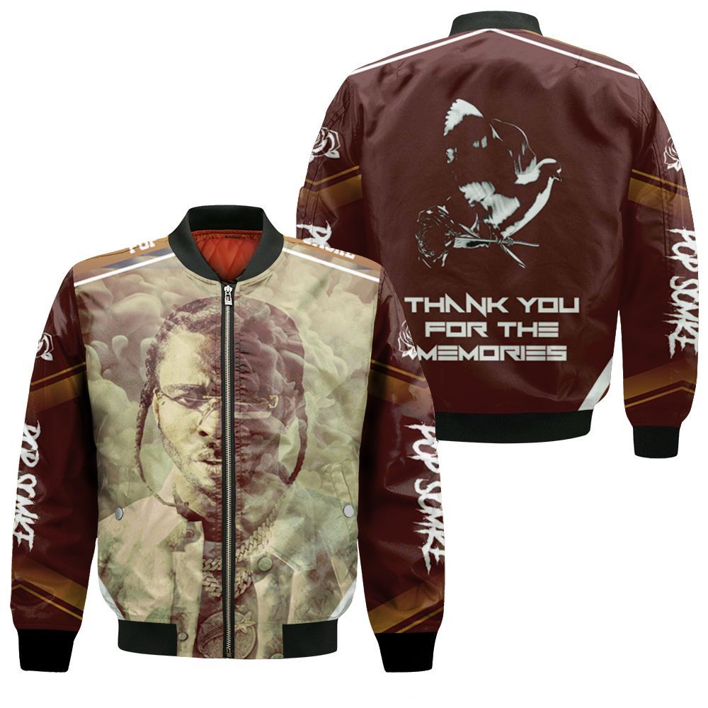 Pop Smoke Legend Never Die Smoke Cover Rap Hip Hop Bomber Jacket Pop Smoke Legend Never Die Smoke Cover Rap Hip Hop Bomber Jacket
