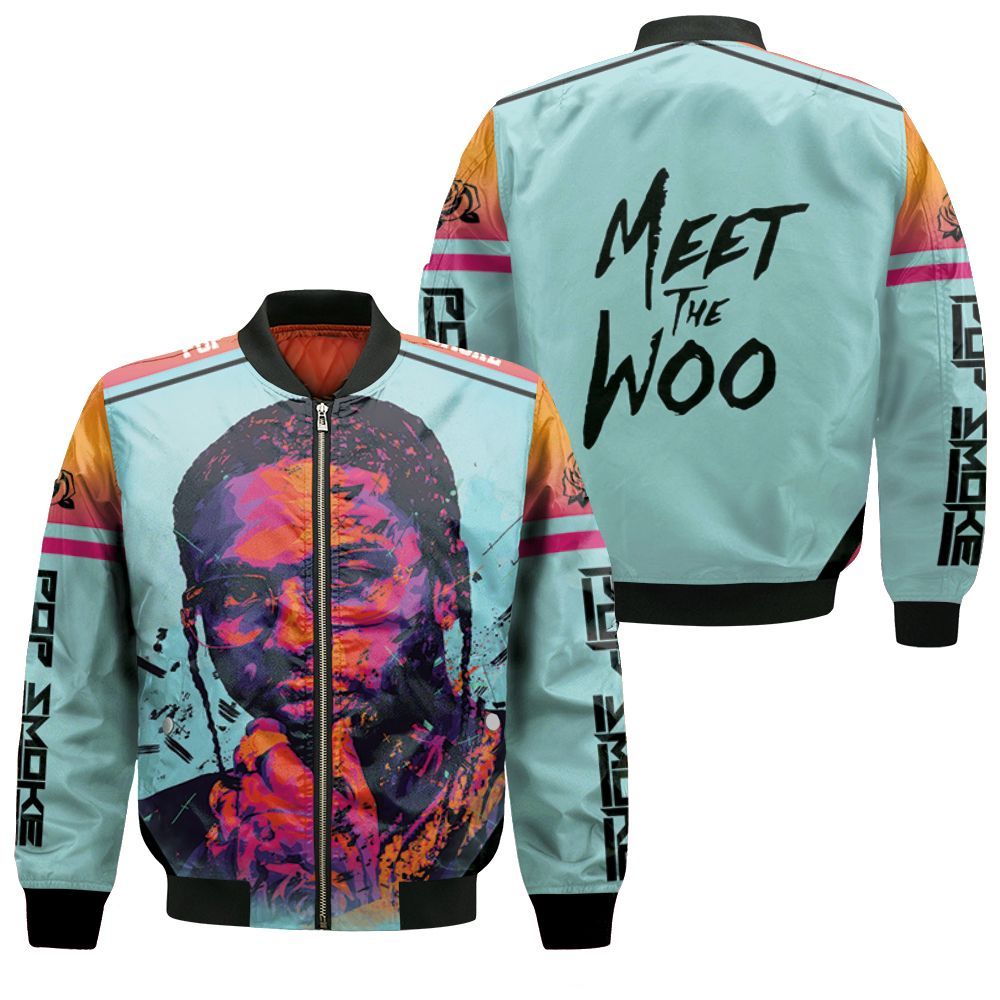 Pop Smoke Legend Rap Hip Hop Pop Bomber Jacket Pop Smoke Legend Rap Hip Hop Pop Bomber Jacket