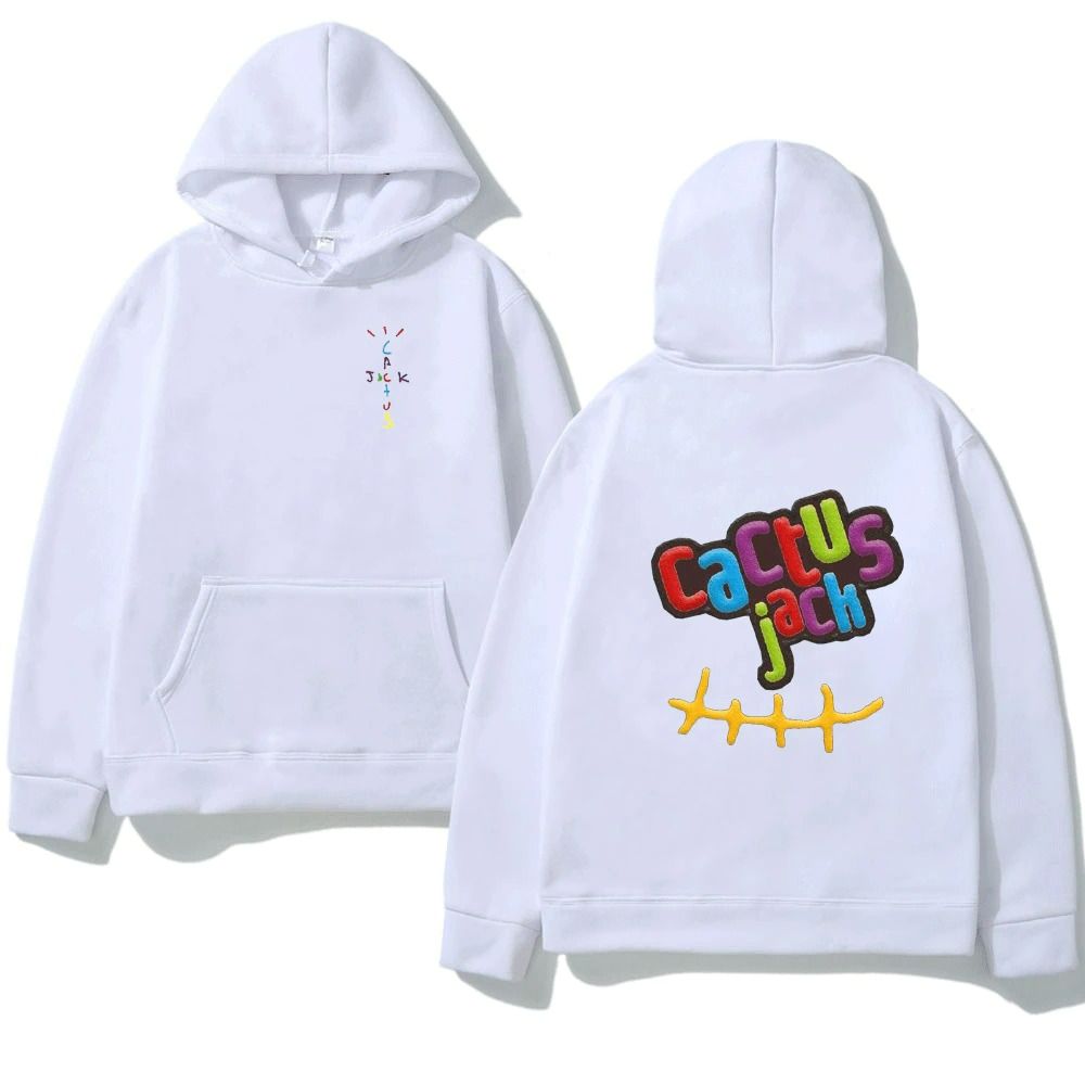 Rapper Travis Scott Cactus Jack Rainbow Alphabet Hoodie Rapper Travis Scott Cactus Jack Rainbow Alphabet Hoodie