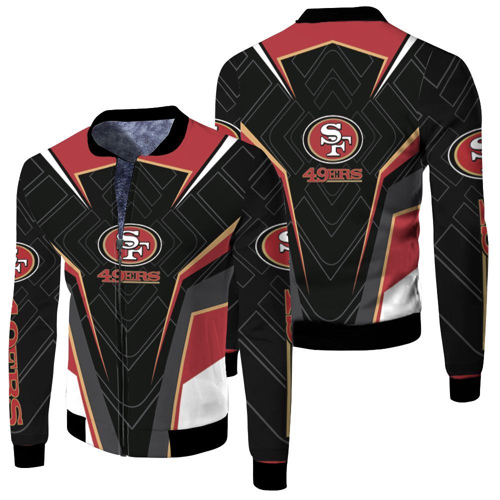 San Francisco 49ers For Fan 3d Jersey Fleece Bomber Jacket San Francisco 49ers For Fan 3d Jersey Fleece Bomber Jacket