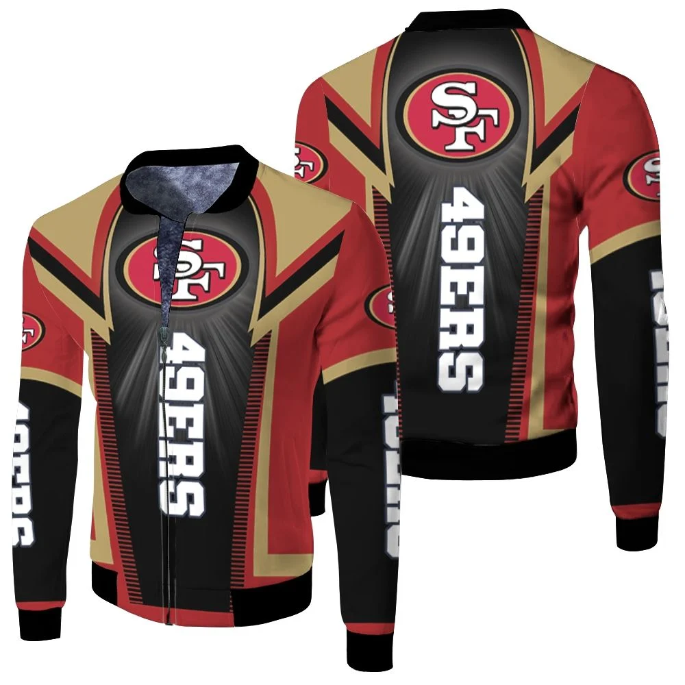 San Francisco 49ers For Fans Fleece Bomber Jacket San Francisco 49ers For Fans Fleece Bomber Jacket