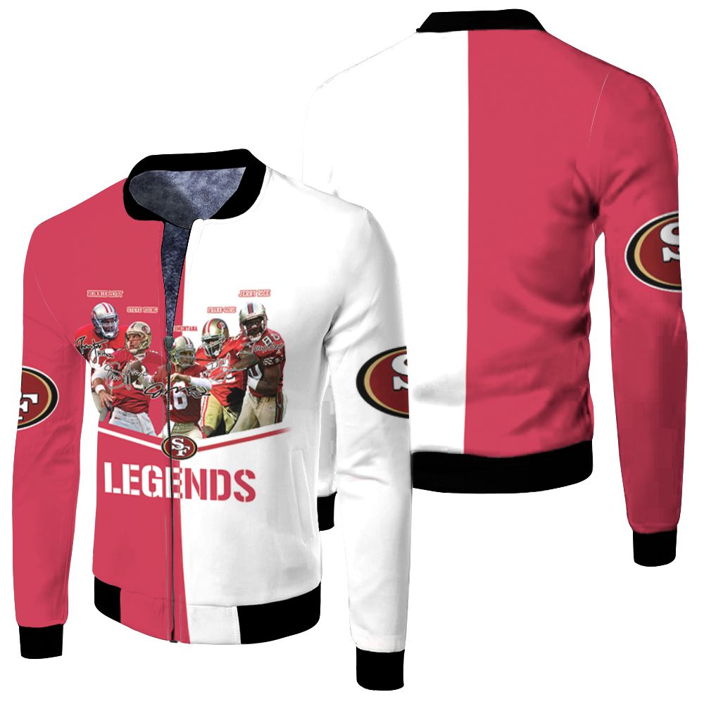 San Francisco 49ers Legends 3d Fleece Bomber Jacket San Francisco 49ers Legends 3d Fleece Bomber Jacket