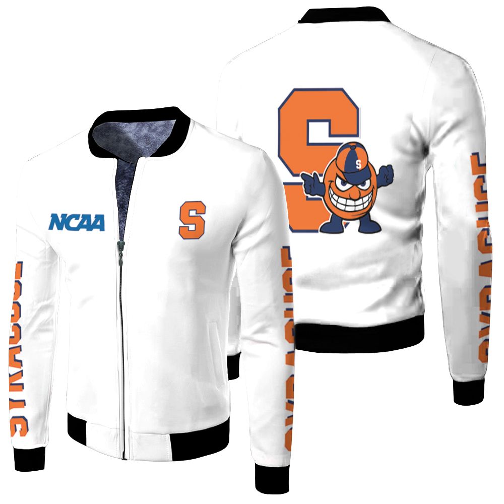 Syracuse Orange Ncaa Bomber Jacket 3d Fleece Bomber Jacket Syracuse Orange Ncaa Bomber Jacket 3d Fleece Bomber Jacket