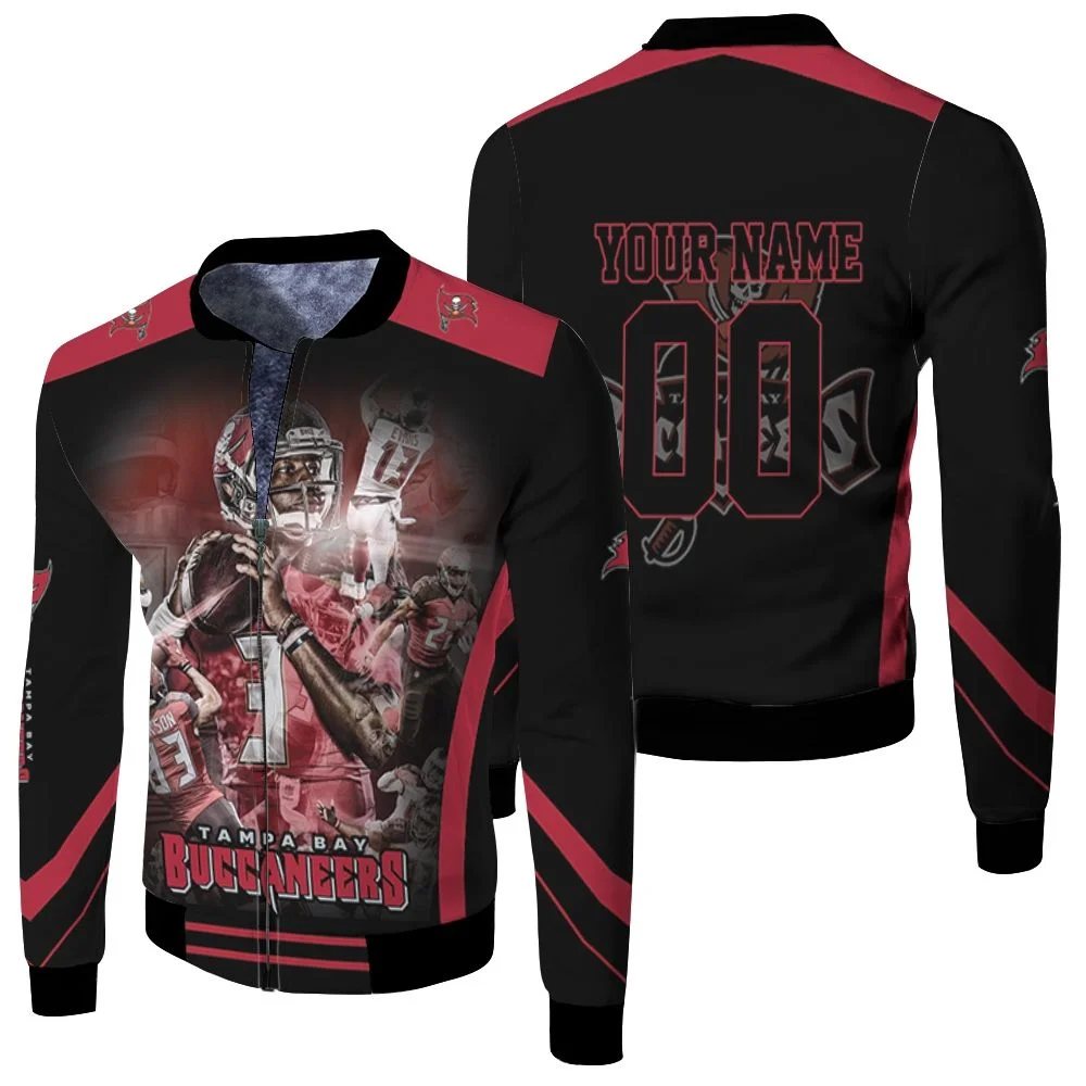Tampa Bay Buccaneers 2021 Nfc South Champions Division Personalized Fleece Bomber Jacket Tampa Bay Buccaneers 2021 Nfc South Champions Division Personalized Fleece Bomber Jacket