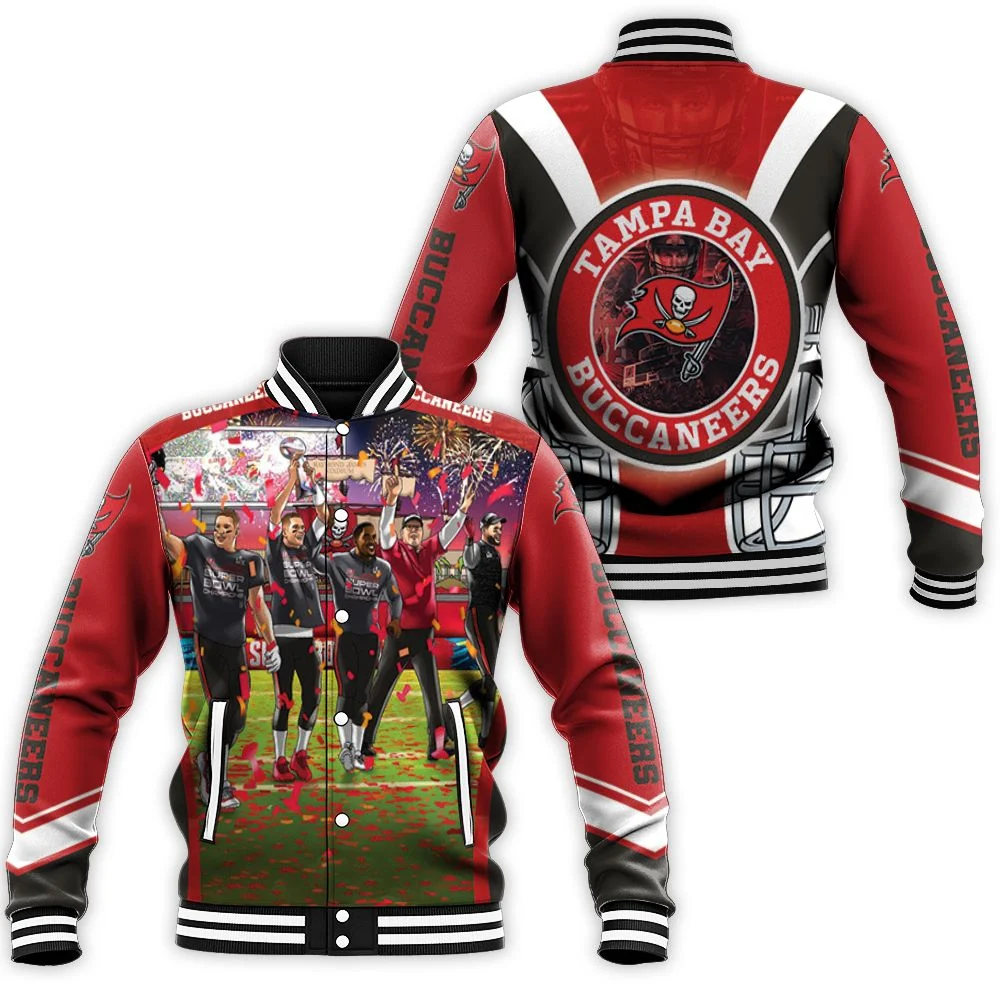 Tampa Bay Buccaneers 2021 Super Bowl Champions Baseball Jacket Tampa Bay Buccaneers 2021 Super Bowl Champions Baseball Jacket