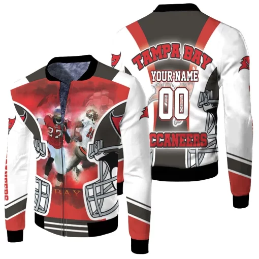 Tampa Bay Buccaneers Helmet Nfc South Champions Super Bowl 2021 Personalized Fleece Bomber Jacket