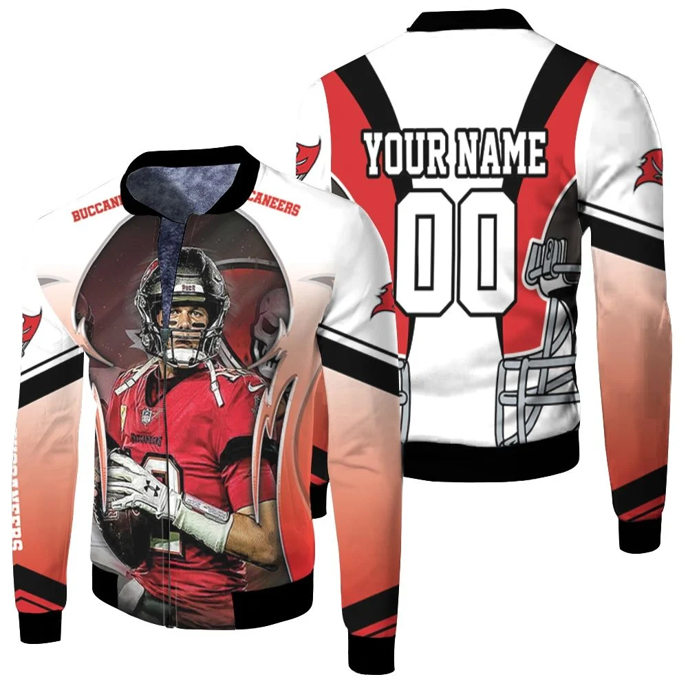 Tampa Bay Buccaneers Super Bowl Champions Tom Brady 2021 Personalized Fleece Bomber Jacket Tampa Bay Buccaneers Super Bowl Champions Tom Brady 2021 Personalized Fleece Bomber Jacket