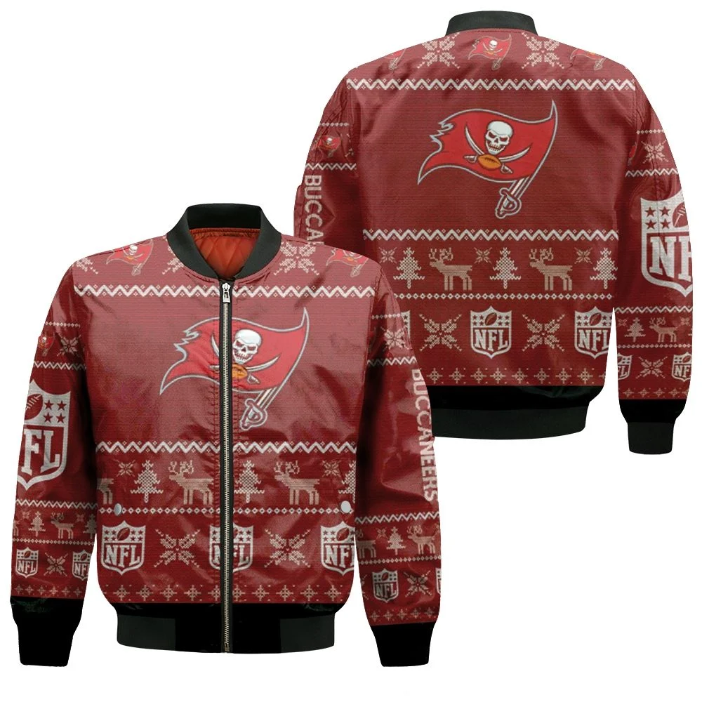 Tampa Bay Buccaneers Ugly Sweatshirt Christmas 3d Bomber Jacket Tampa Bay Buccaneers Ugly Sweatshirt Christmas 3d Bomber Jacket