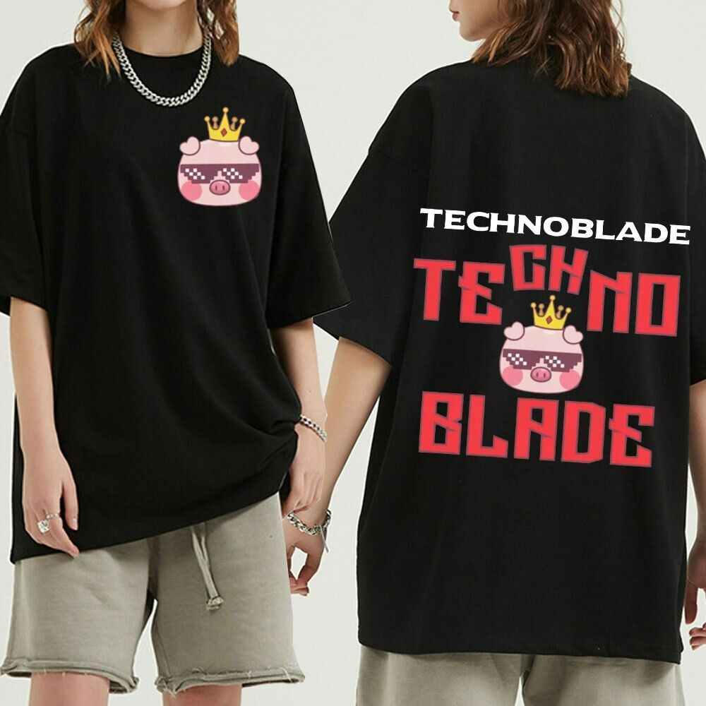 Technoblade Merch Graphics Print T-Shirt Technoblade Merch Graphics Print T-Shirt