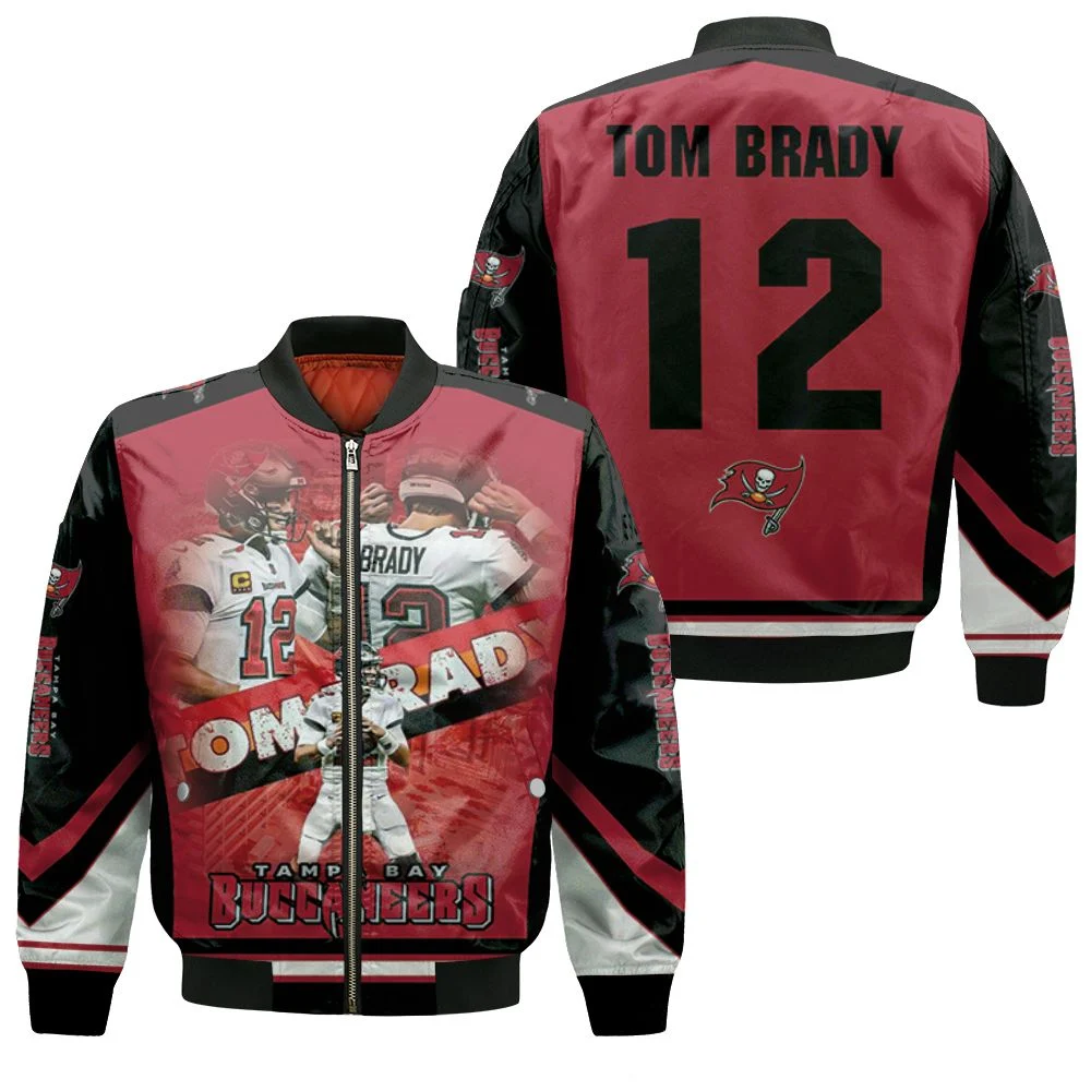 Tom Brady 12 Legend Tampa Bay Buccanners For Fan 3d Printed Bomber Jacket Tom Brady 12 Legend Tampa Bay Buccanners For Fan 3d Printed Bomber Jacket