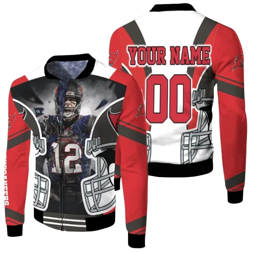 Tom Brady 12 Tampa Bay Buccaneers Nfc South Division Champions Super Bowl 2021 Personalized Fleece Bomber Jacket