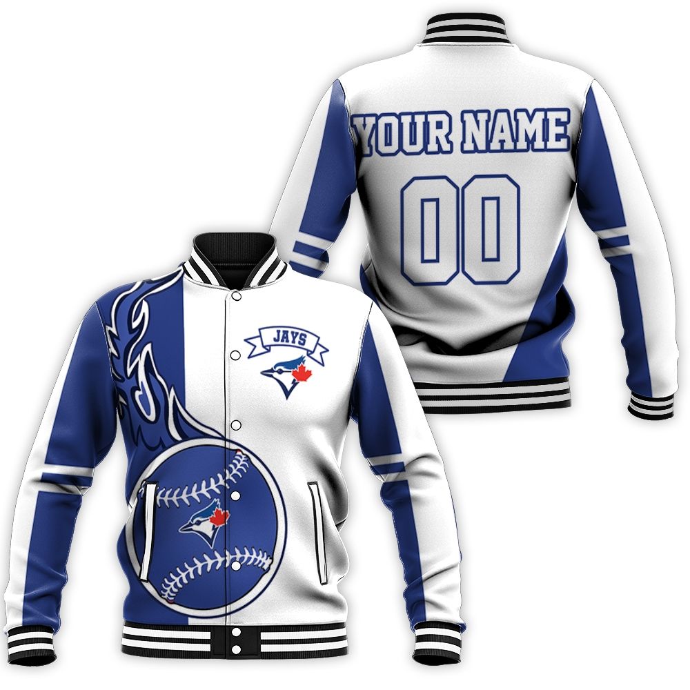 Toronto Blue Jays 3d Personalized Baseball Jacket Toronto Blue Jays 3d Personalized Baseball Jacket