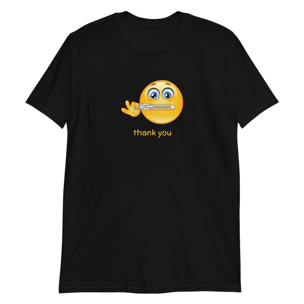 Zip It Emoji Thank You Unisex T-Shirt Zip It Emoji Thank You Unisex T-Shirt