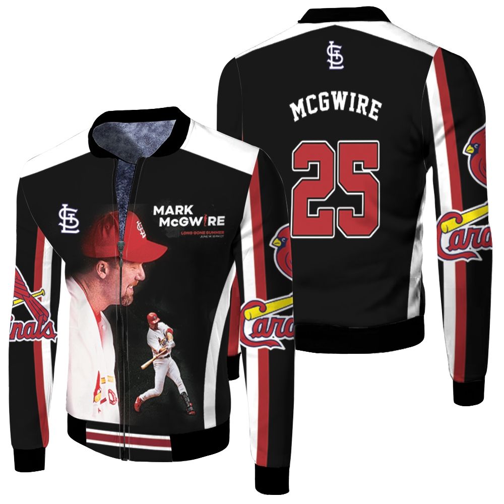 25 Mark Mcgwire St Louis Cardinals Fleece Bomber Jacket 25 Mark Mcgwire St Louis Cardinals Fleece Bomber Jacket