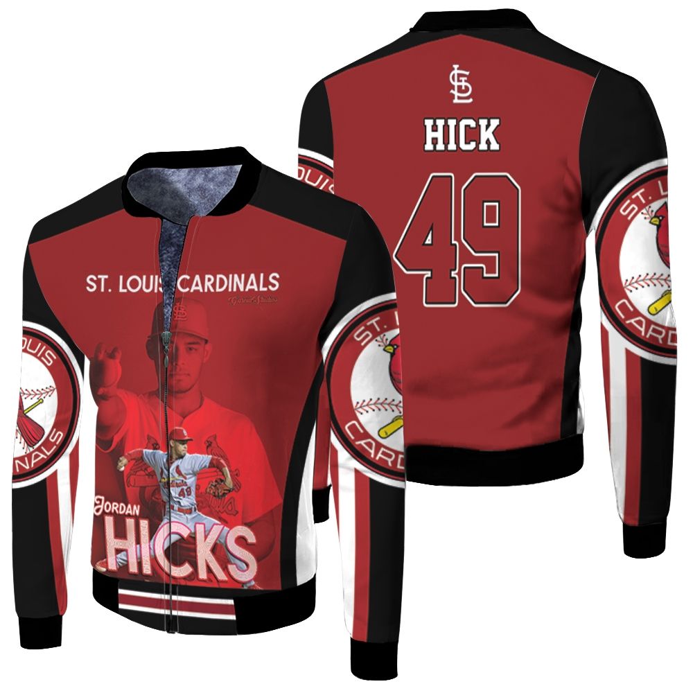 49 Hick St Louis Cardinals Fleece Bomber Jacket 49 Hick St Louis Cardinals Fleece Bomber Jacket