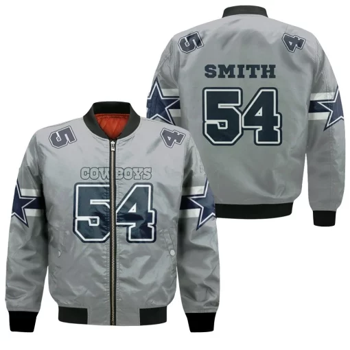 54 Jaylon Smith Cowboys Jersey Inspired Style Bomber Jacket