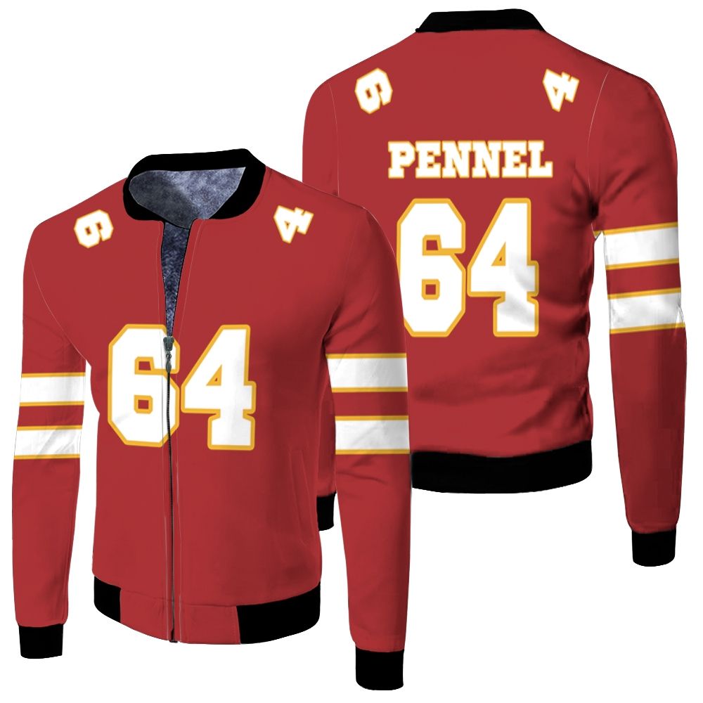 64 Mike Pennel Kannas City Jersey Inspired Style Fleece Bomber Jacket 64 Mike Pennel Kannas City Jersey Inspired Style Fleece Bomber Jacket