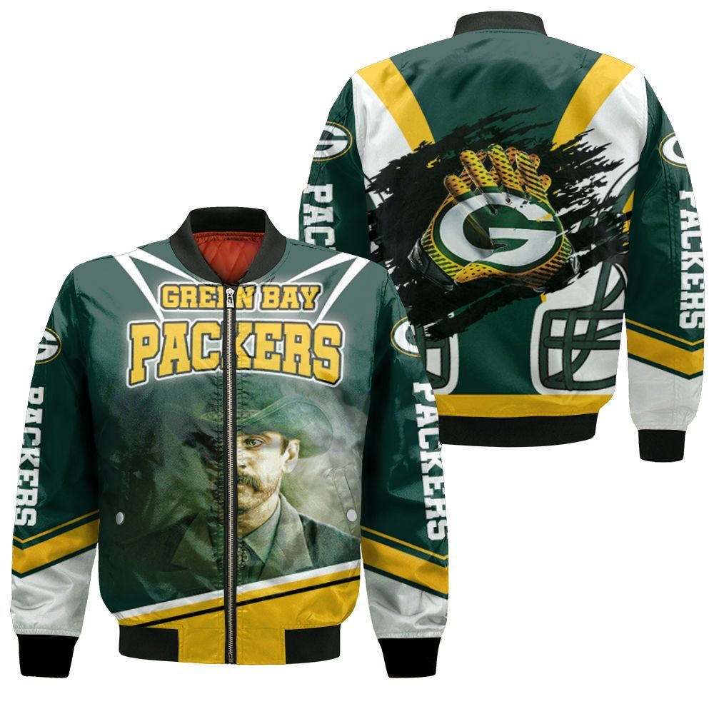 Aaron Rodgers Green Bay Packers For Fans Bomber Jacket Aaron Rodgers Green Bay Packers For Fans Bomber Jacket
