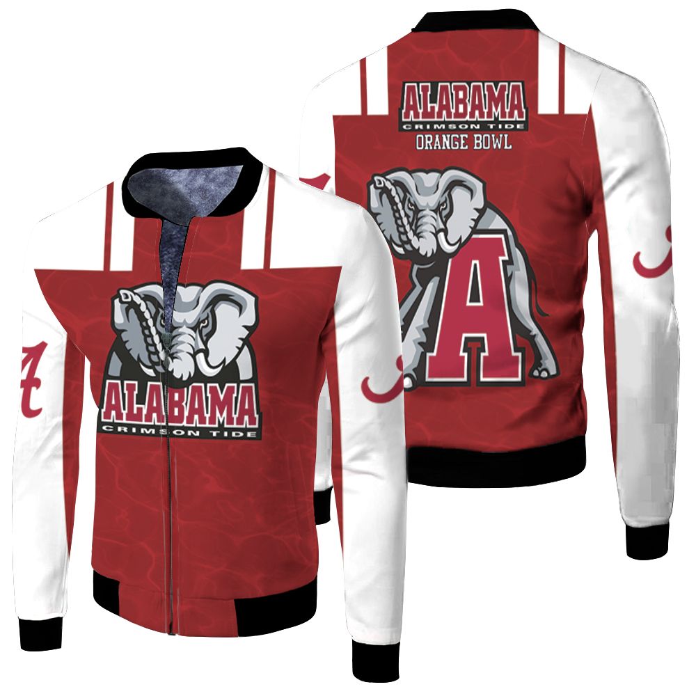 Alabama Crimson Tide Fan 3d Jersey Fleece Bomber Jacket Alabama Crimson Tide Fan 3d Jersey Fleece Bomber Jacket