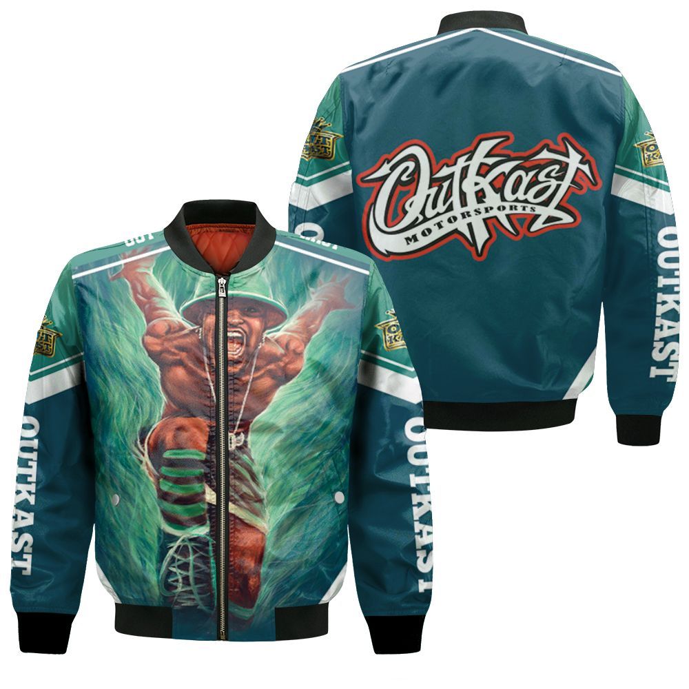 Andre 3000 Outkast Green Bomber Jacket Andre 3000 Outkast Green Bomber Jacket