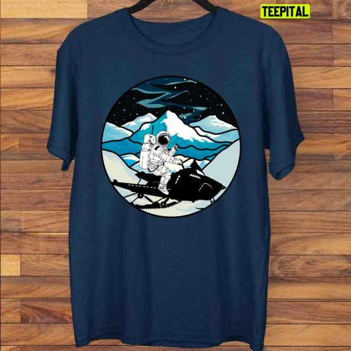 Astronaut On A Snowmobile T-Shirt