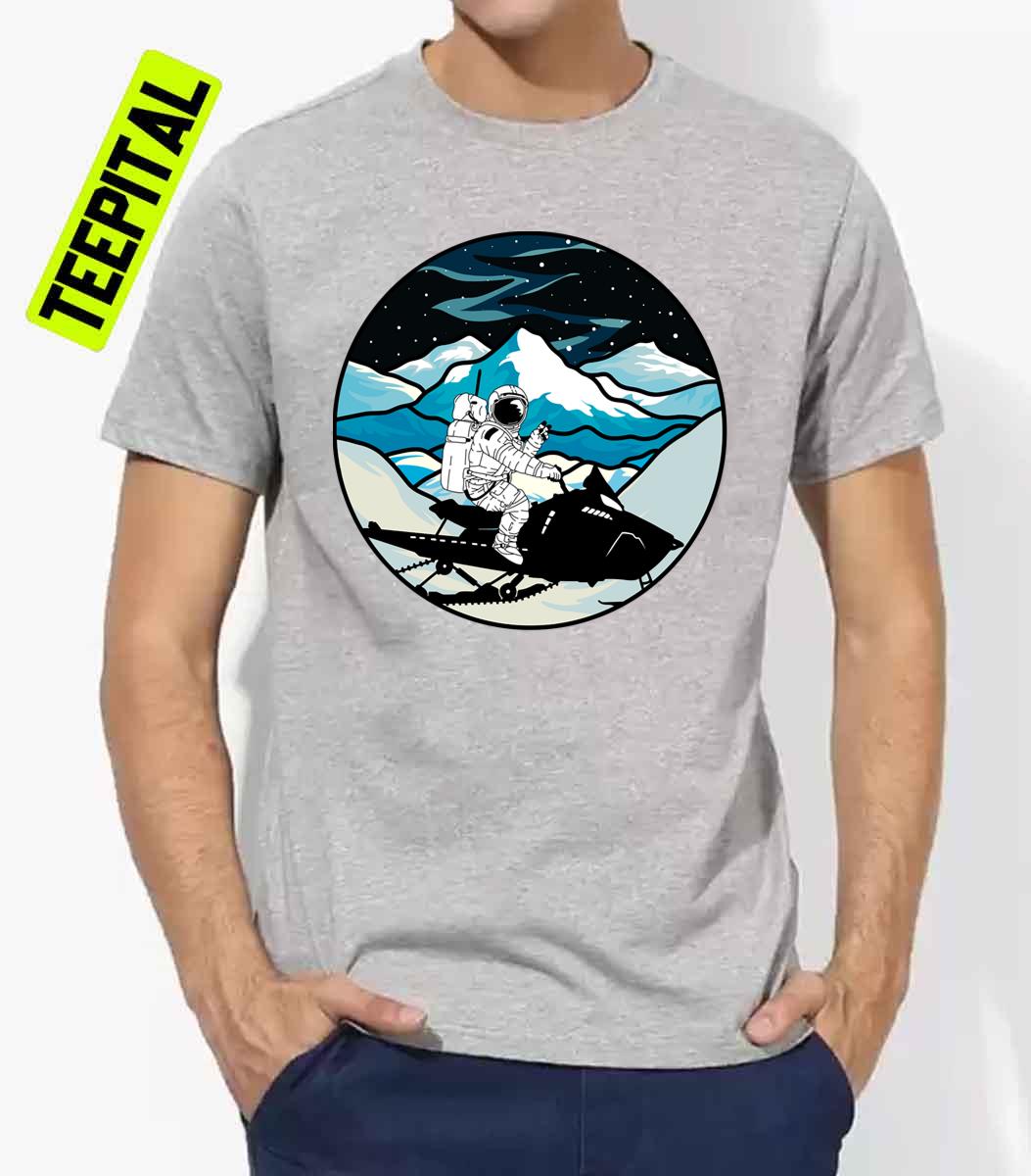 Astronaut On A Snowmobile T-Shirt Astronaut On A Snowmobile T-Shirt