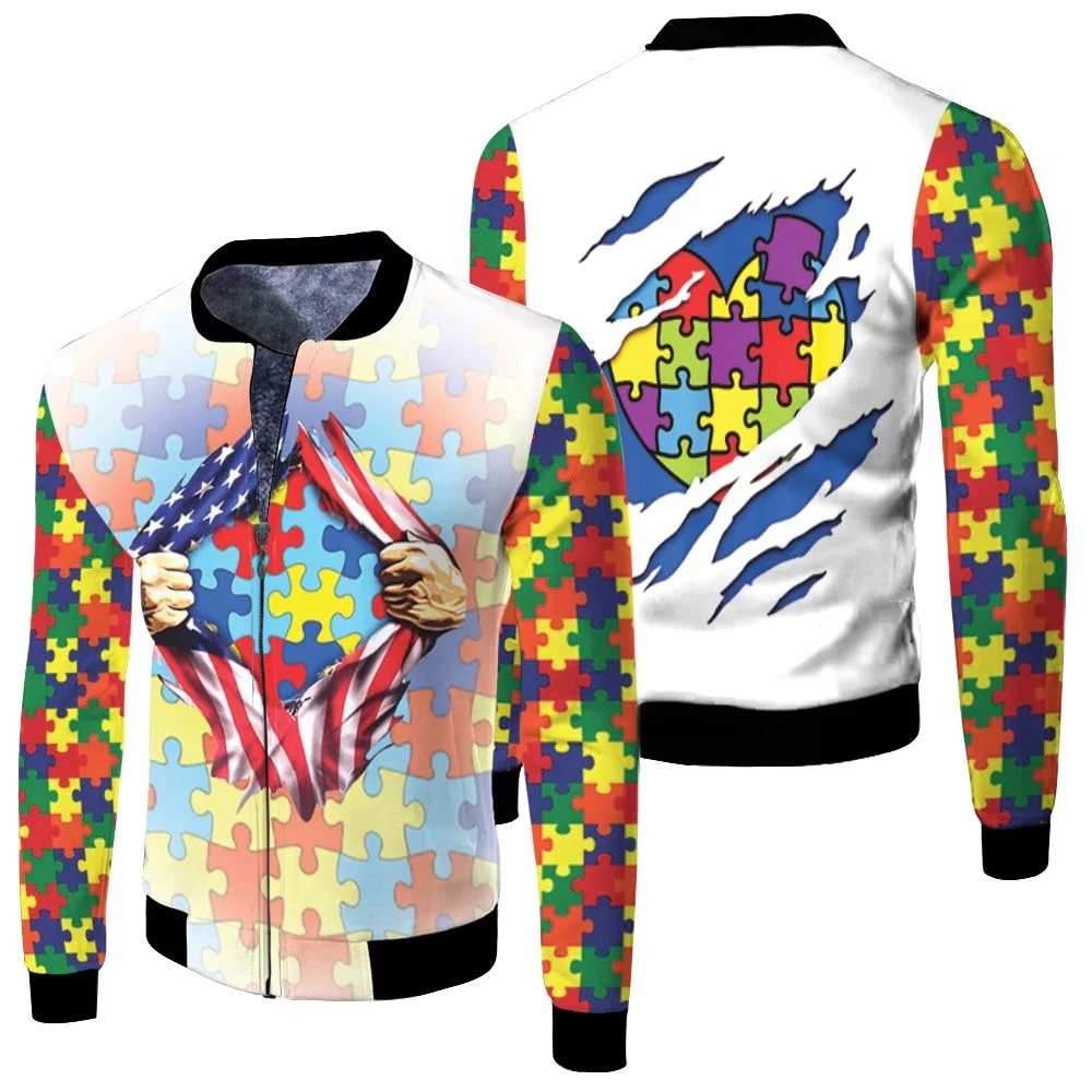 Autism Inside Flag Tshirts Super Hero Shirt Fleece Bomber Jacket Autism Inside Flag Tshirts Super Hero Shirt Fleece Bomber Jacket