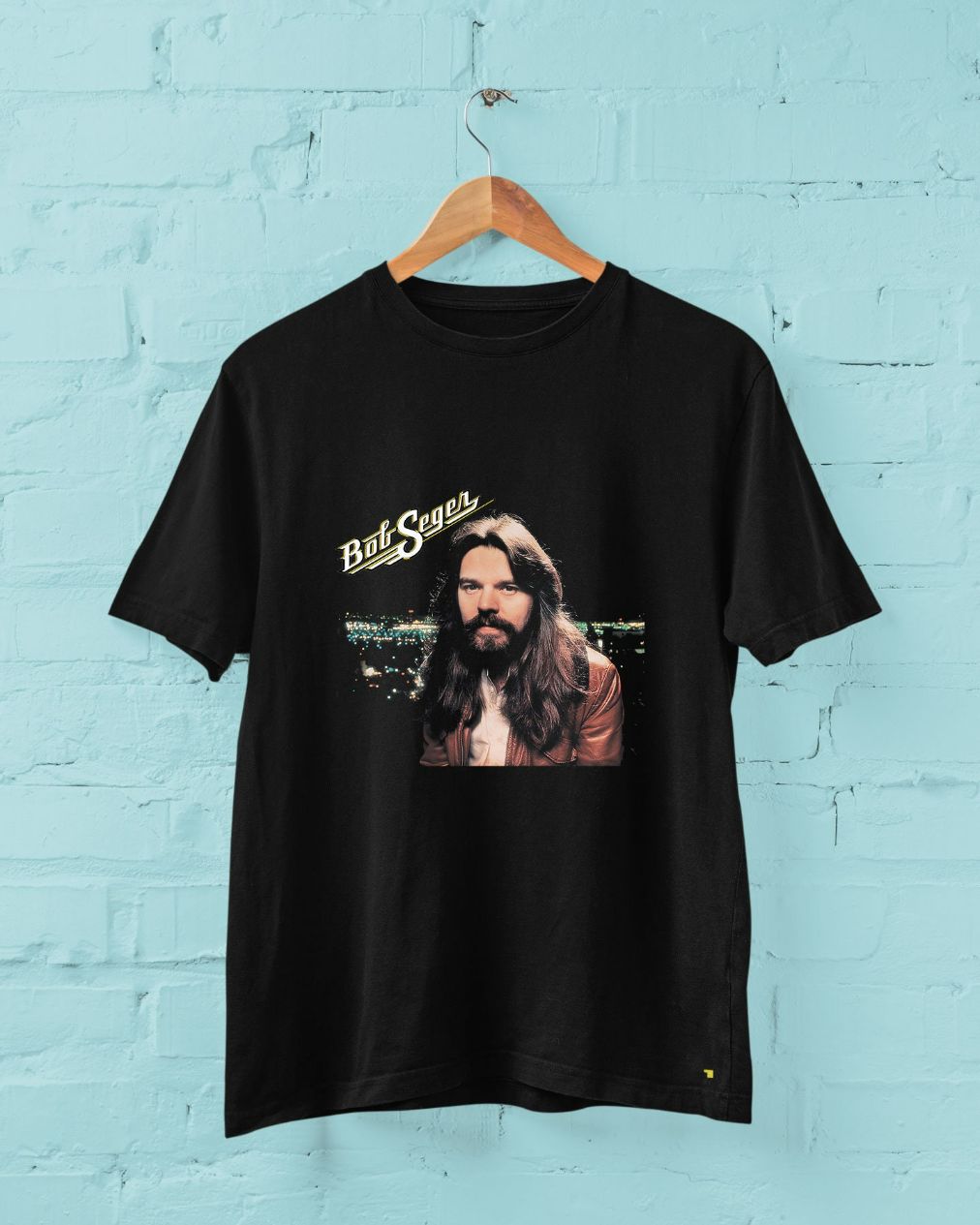 Bob Seger Stranger In Town Music Legend Black T-Shirt Bob Seger Stranger In Town Music Legend Black T-Shirt