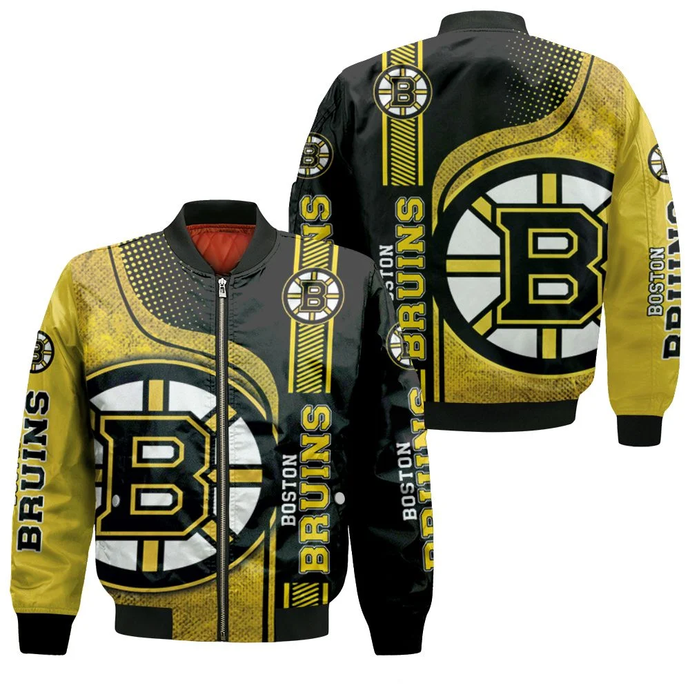 Boston Bruins Nhl 3d Jersey Bomber Jacket Boston Bruins Nhl 3d Jersey Bomber Jacket
