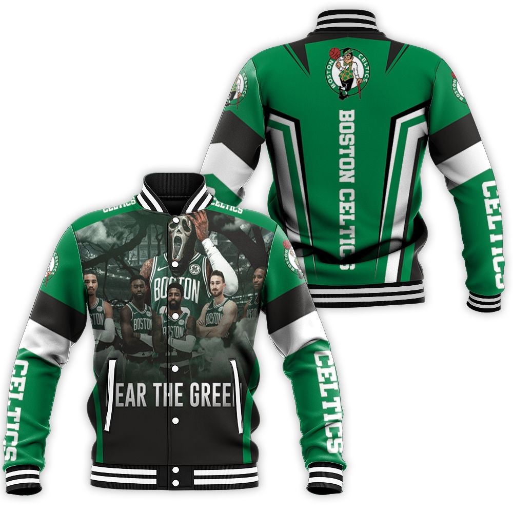 Boston Celtics Fear The Green Baseball Jacket Boston Celtics Fear The Green Baseball Jacket