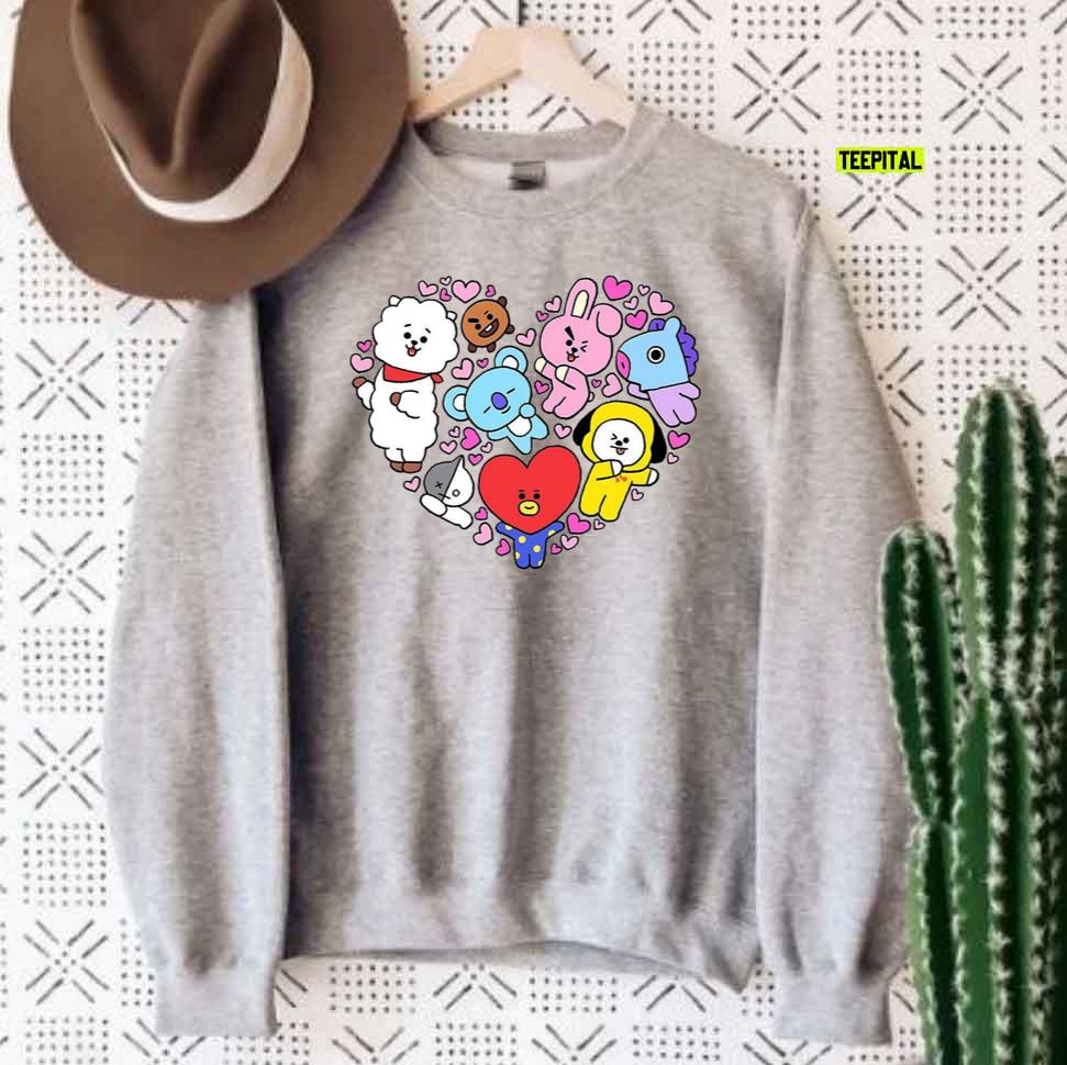 BTS 21 Bangtan Boys Baby Heart Set T-Shirt BTS 21 Bangtan Boys Baby Heart Set T-Shirt