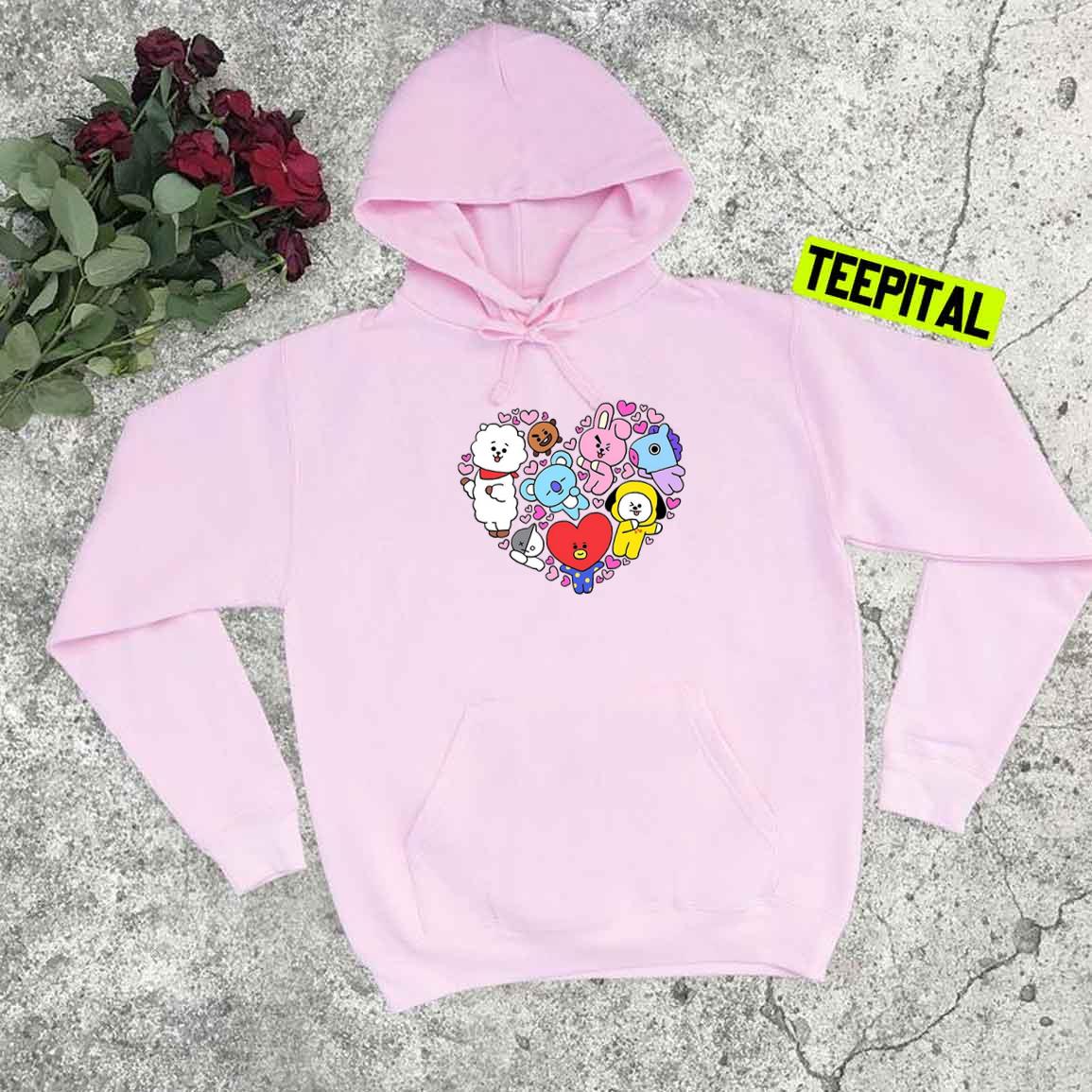 BTS 21 Bangtan Boys Baby Heart Set T-Shirt BTS 21 Bangtan Boys Baby Heart Set T-Shirt
