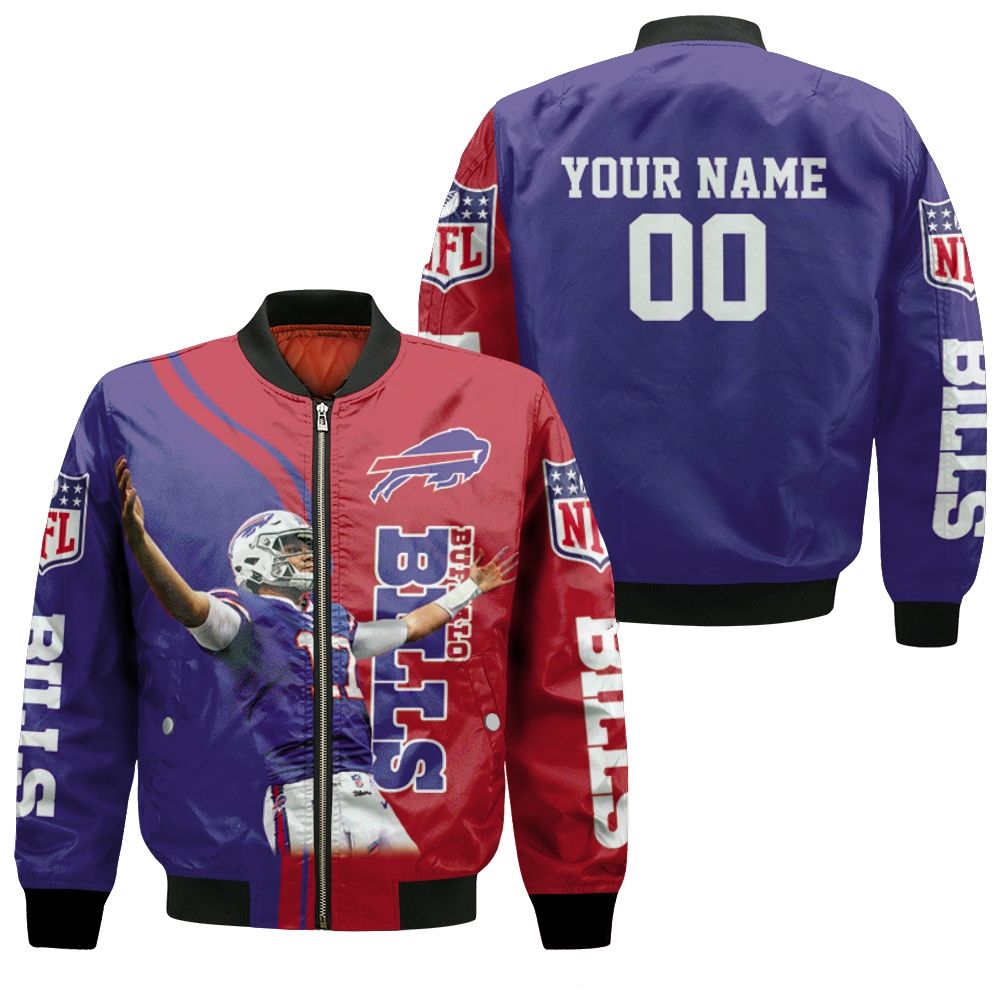 Buffalo Bills Number 17 Josh Allen Personalized Bomber Jacket Buffalo Bills Number 17 Josh Allen Personalized Bomber Jacket