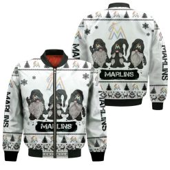 Christmas Gnomes Marlins Ugly Sweatshirt Christmas 3d Bomber Jacket