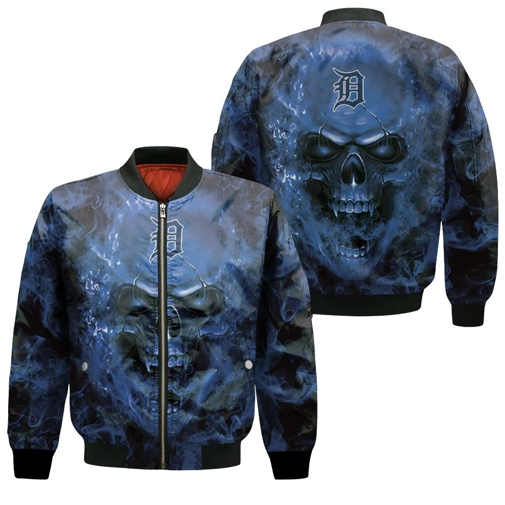 Detroit Tigers Mlb Fans Skull Bomber Jacket Detroit Tigers Mlb Fans Skull Bomber Jacket