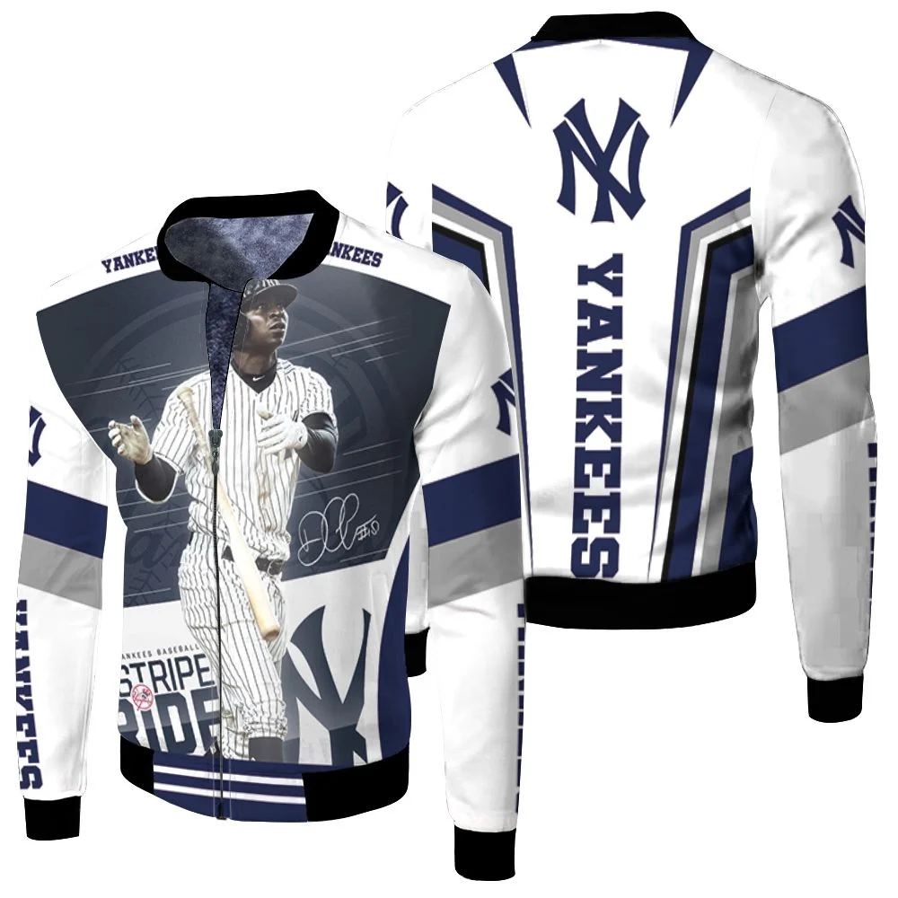Didi Gregorius 18 New York Yankees Fleece Bomber Jacket Didi Gregorius 18 New York Yankees Fleece Bomber Jacket