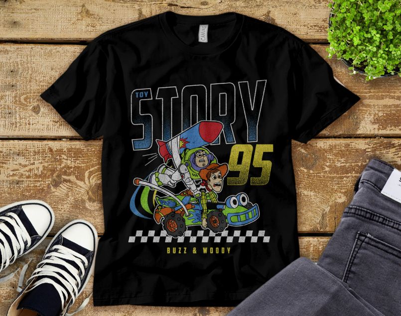 Disney Toy Story 95 Buzz Woody Faded T-Shirt Disney Toy Story 95 Buzz Woody Faded T-Shirt