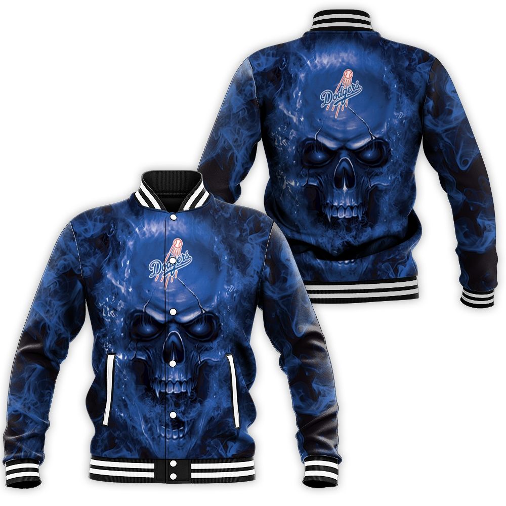 Dodgers Mlb Fans Skull Baseball Jacket Dodgers Mlb Fans Skull Baseball Jacket
