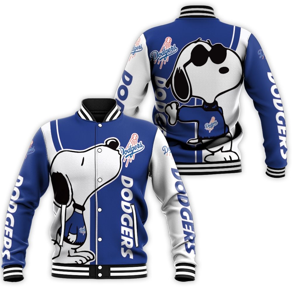Dodgers Snoopy Lover 3d Printed Baseball Jacket Dodgers Snoopy Lover 3d Printed Baseball Jacket